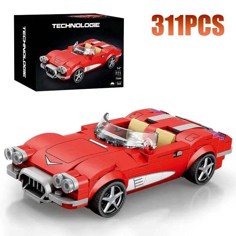 311PCS Red Roadster Car Building Block Creative City Vehicle - ToylandEU