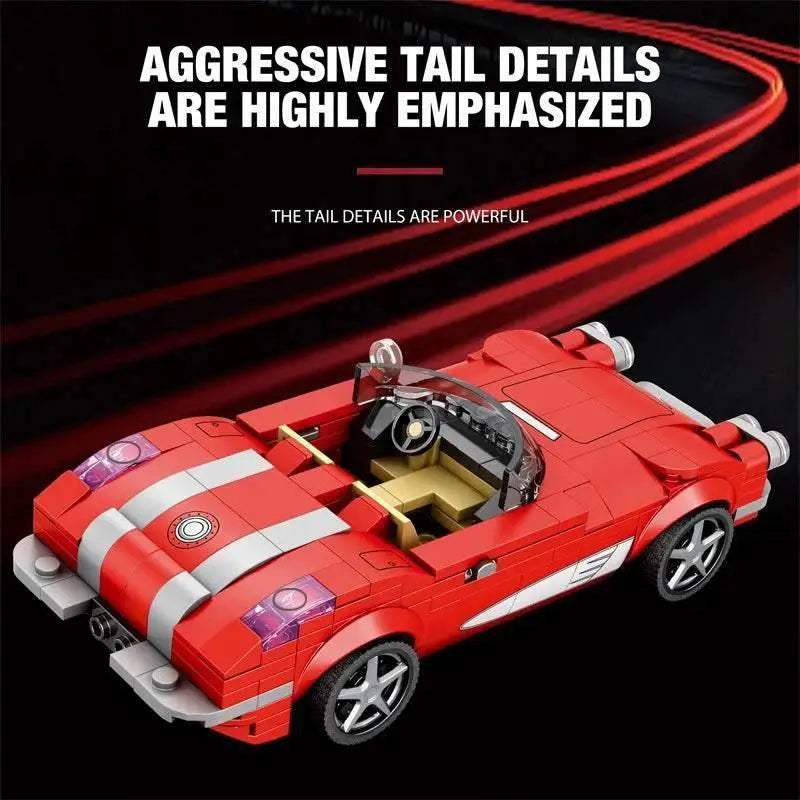 311PCS Red Roadster Car Building Block Creative City Vehicle - ToylandEU