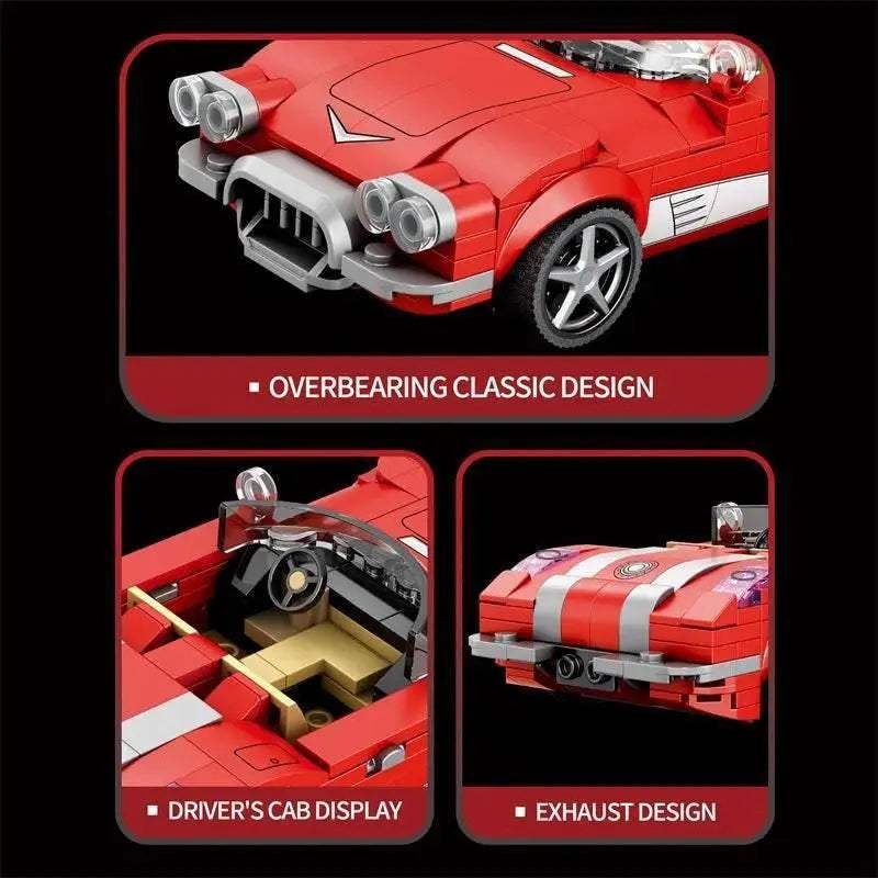 311PCS Red Roadster Car Building Block Creative City Vehicle - ToylandEU