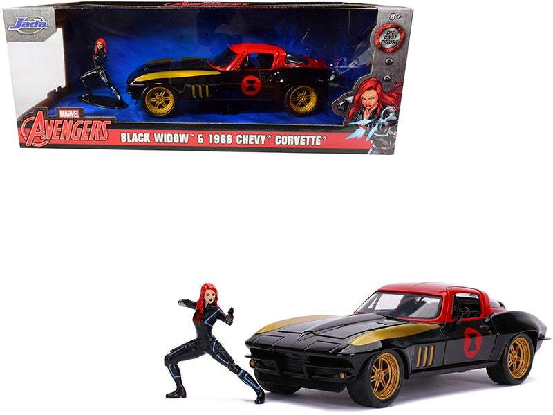 1966 Chevrolet Corvette | Marvel Black Widow | 1/24 Diecast