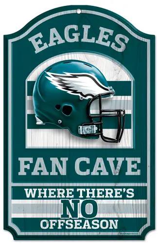 Philadelphia Eagles Sign 11x17 Wood Fan Cave Design
