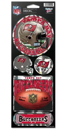 Tampa Bay Buccaneers Decal 4x11 Die Cut Prismatic Style