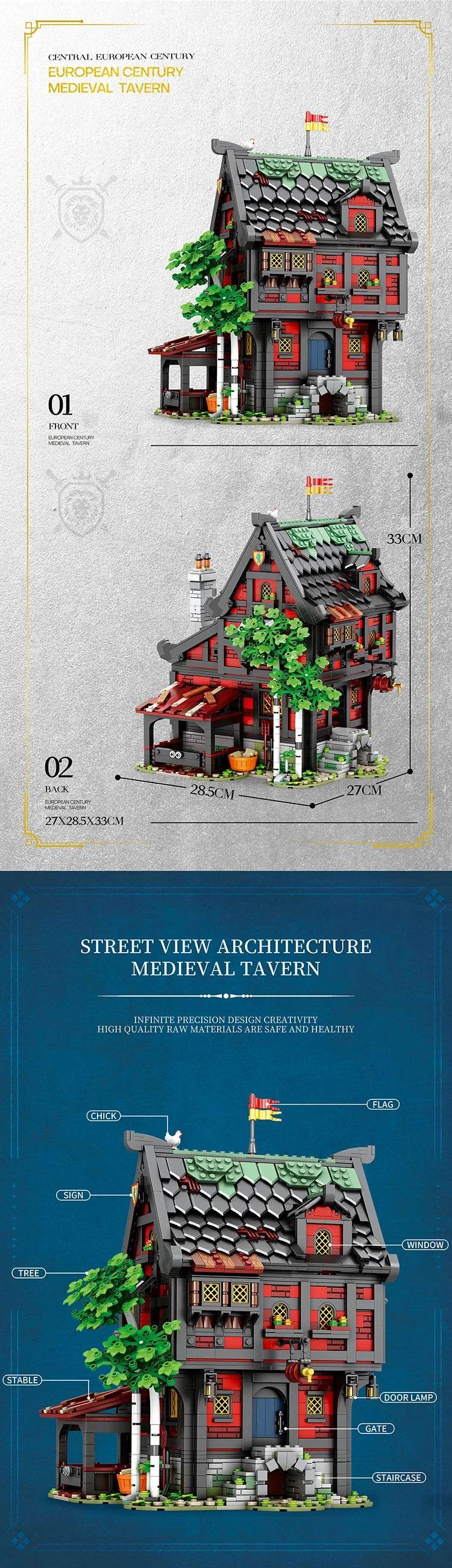 3214PCS Crusader Hotel Building Blocks MOC Model Kids Toys - ToylandEU