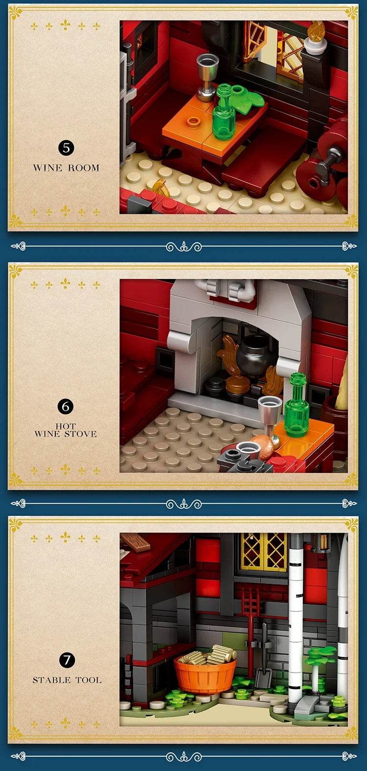 3214PCS Crusader Hotel Building Blocks MOC Model Kids Toys - ToylandEU