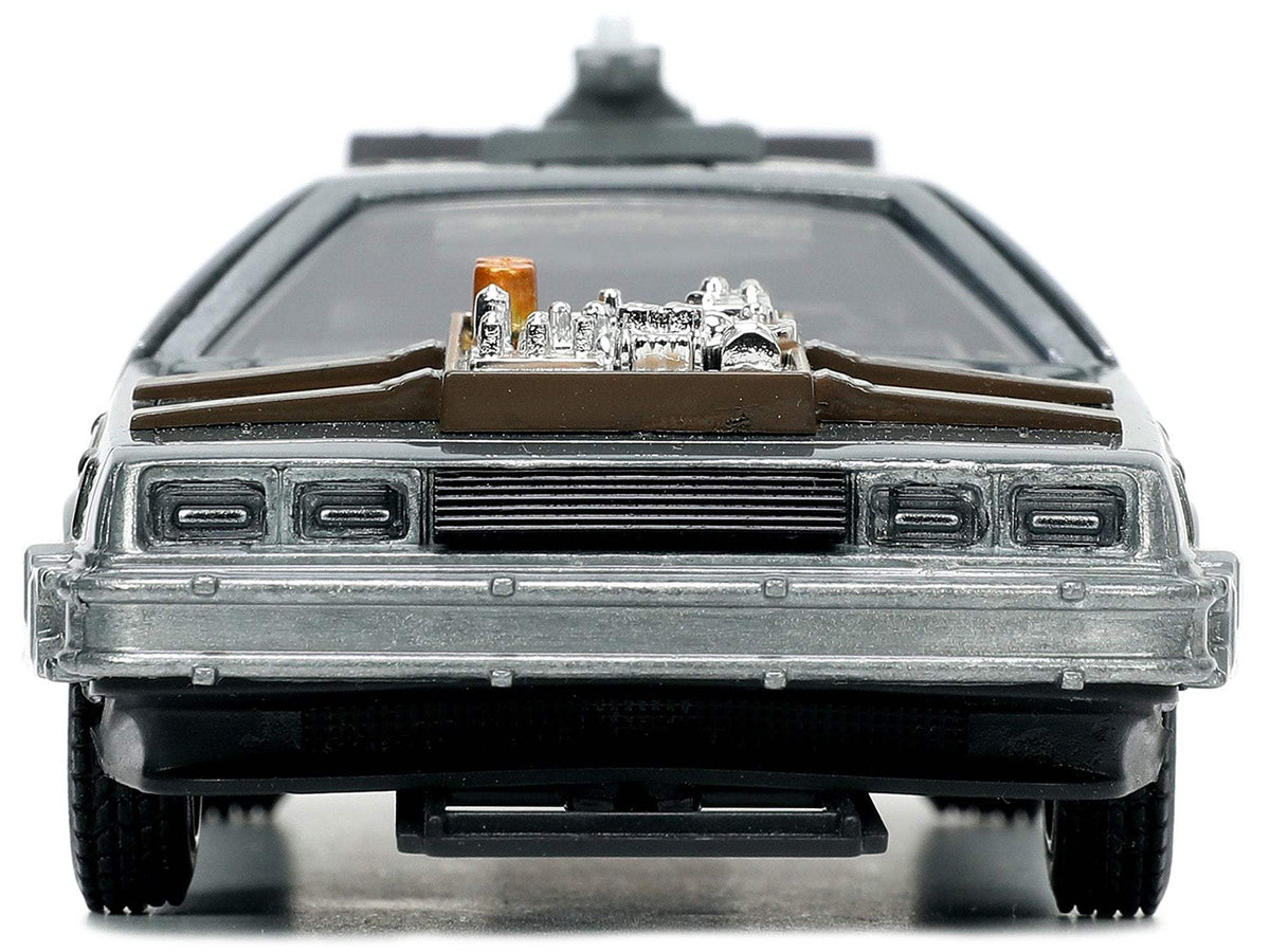 Diecast Movie Car | 1/32 Scale DeLorean | Brushed Metal Time Machine