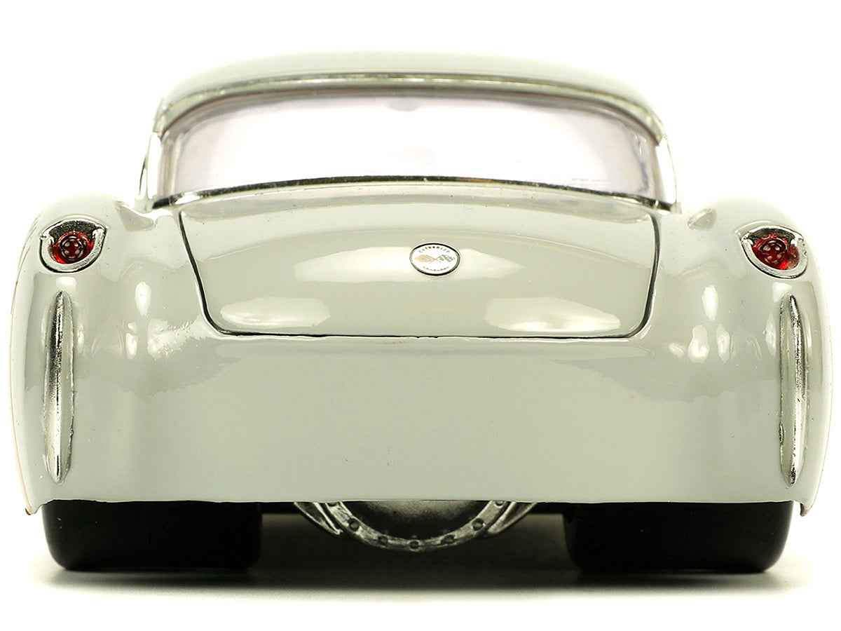 1957 Chevrolet Corvette Beige with Pink Interior with Bugs Bunny Figure | 1/24 Scale Figure | Jada | Collector Quality