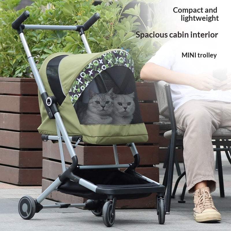 Ultra-Lightweight Foldable Pet Stroller | Aluminum Frame