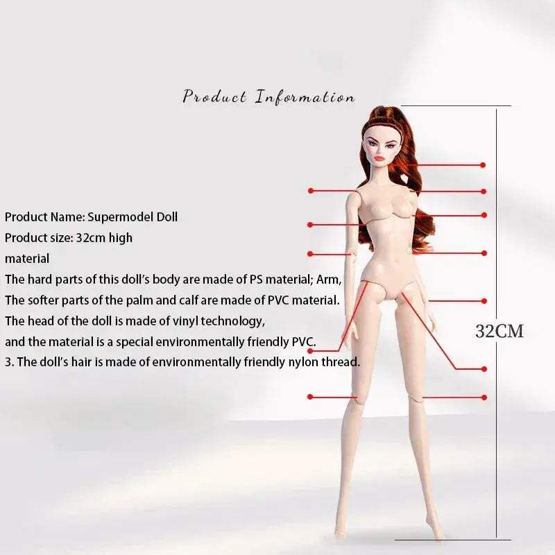 32cm European Fashion Doll One Sixth Scale With Exquisite Makeup - ToylandEU