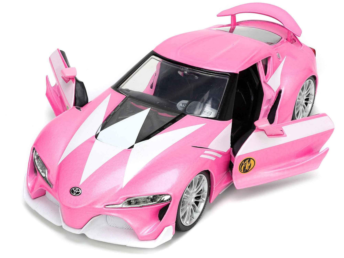 Toyota FT-1 Concept Pink Metallic and Pink Ranger | 1/24 Diecast Model Car | Jada | Power Rangers Series