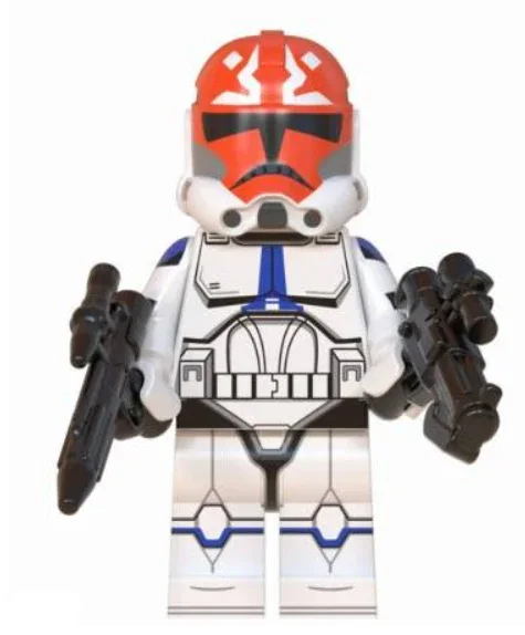 332nd Company Clone Trooper Figure, Orange And White, With Blaster, Display Ready - ToylandEU