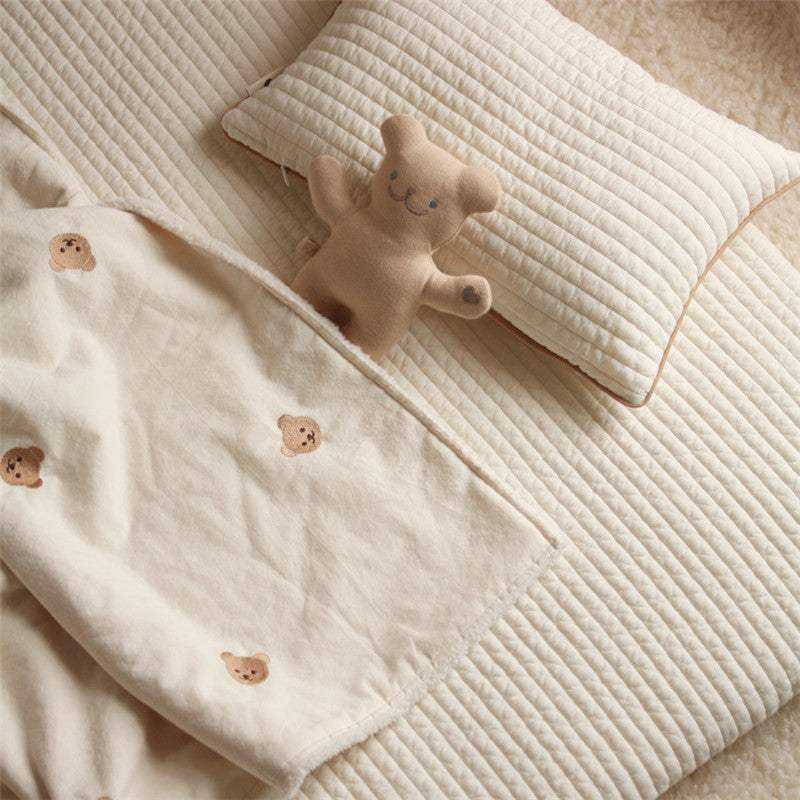 Coral Fleece Toddler Blanket | Cotton Lined, 135 x 85 cm