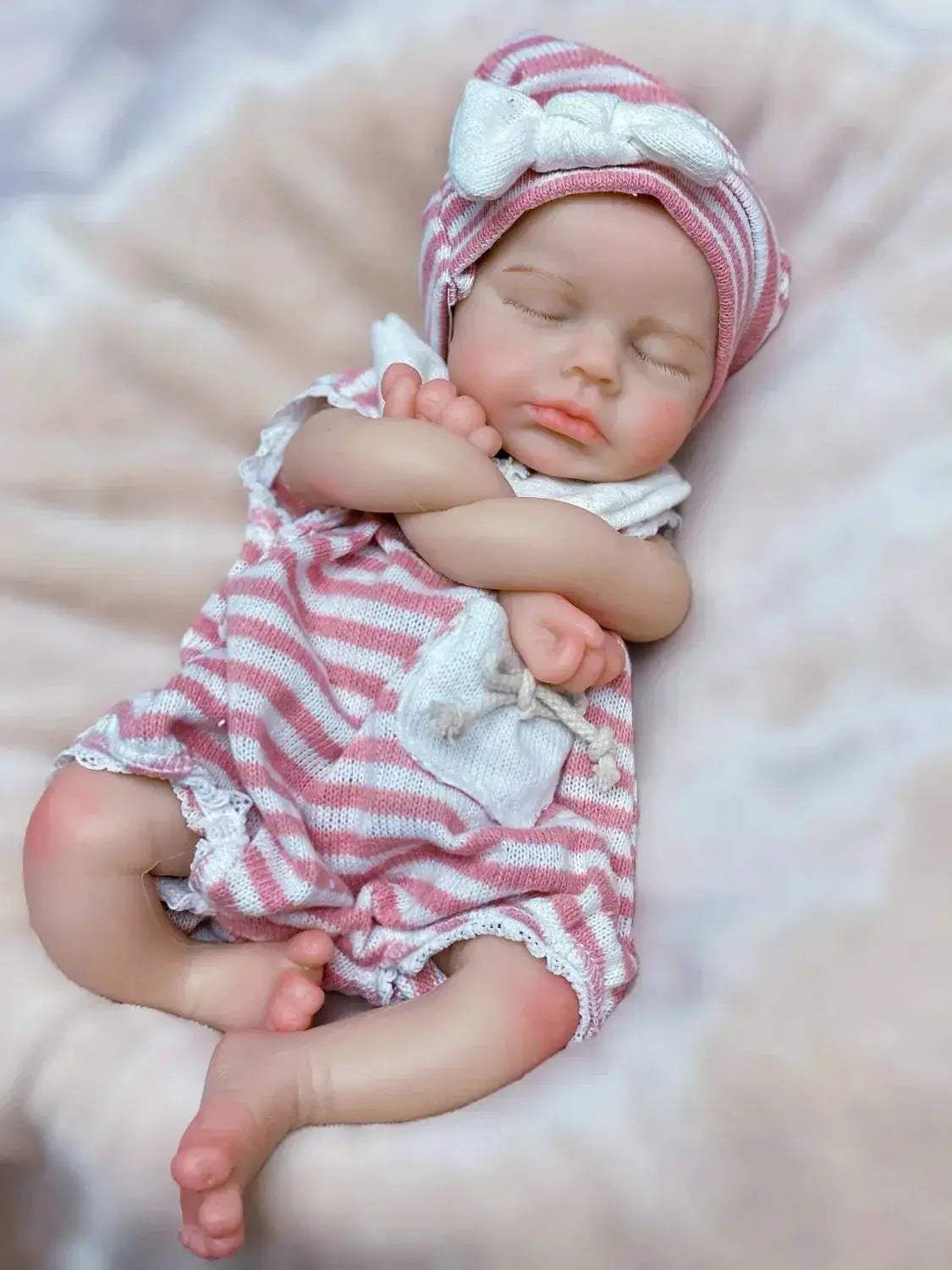 33cm Full Body Silicone Reborn Doll With Open Mouth - ToylandEU