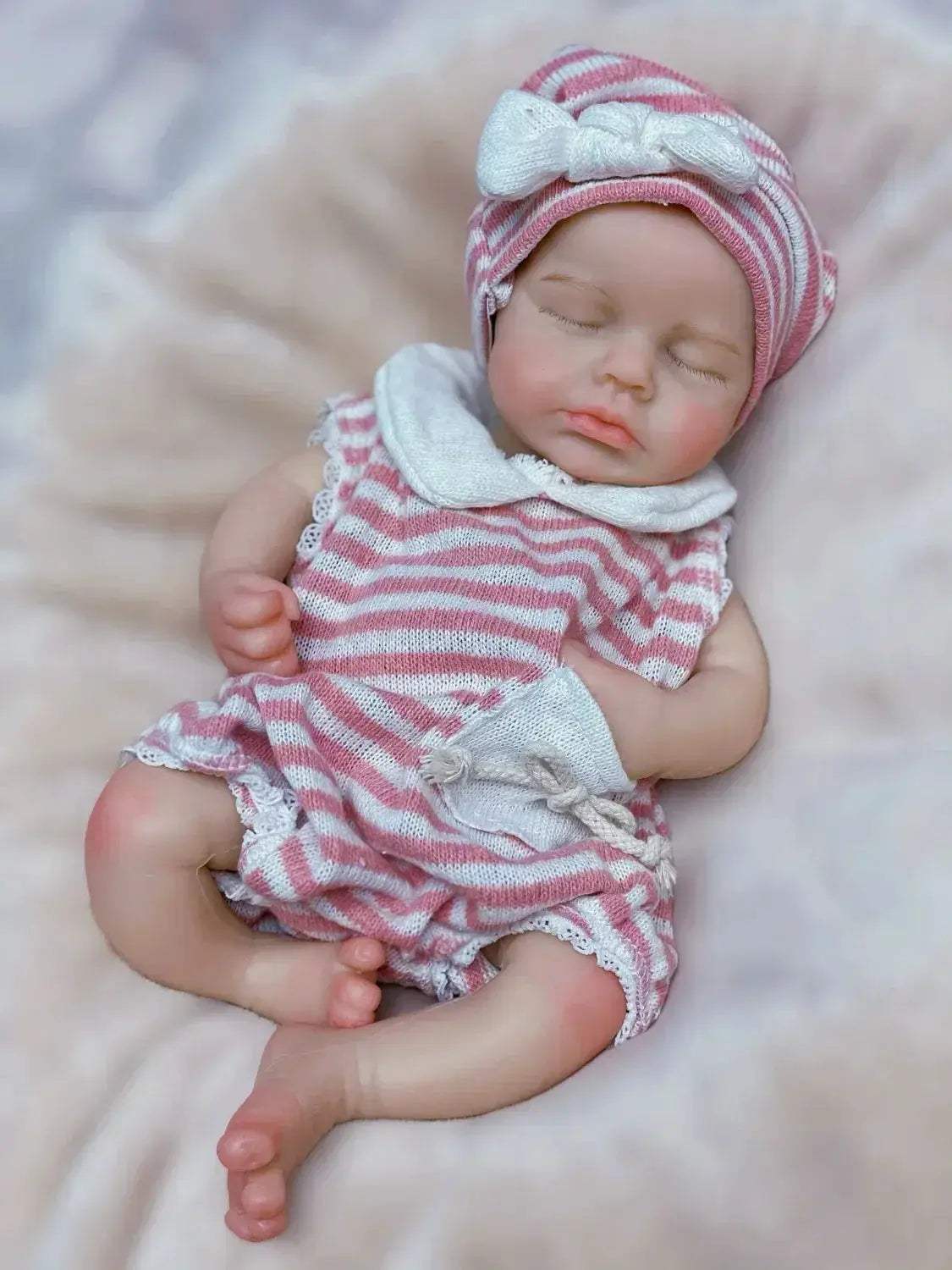 33cm Full Body Silicone Reborn Doll With Open Mouth - ToylandEU