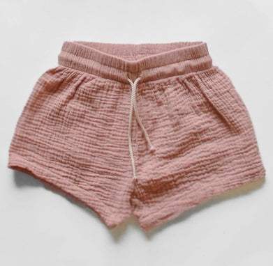 Girls' Sweet Cotton Short-Sleeve Top | Dark Pink