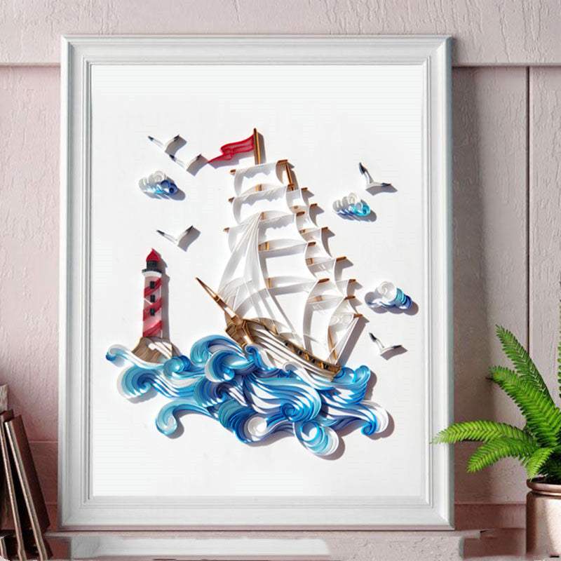 Quilled Paper Illustration Material Package Set | Home Decoration Craft Kit