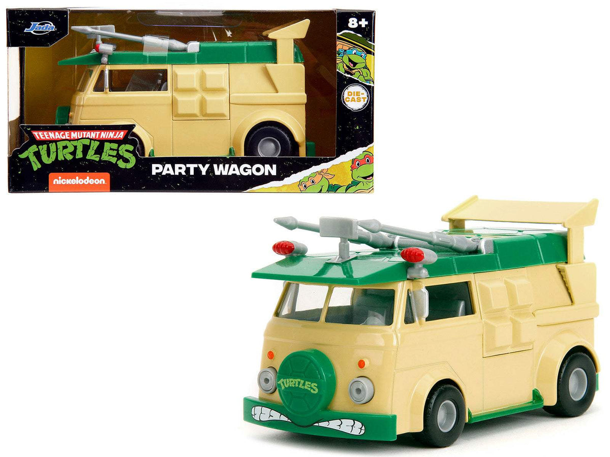 Diecast Car | Licensed Ninja Turtles Vehicle | Green Beige Party Wagon | Gift