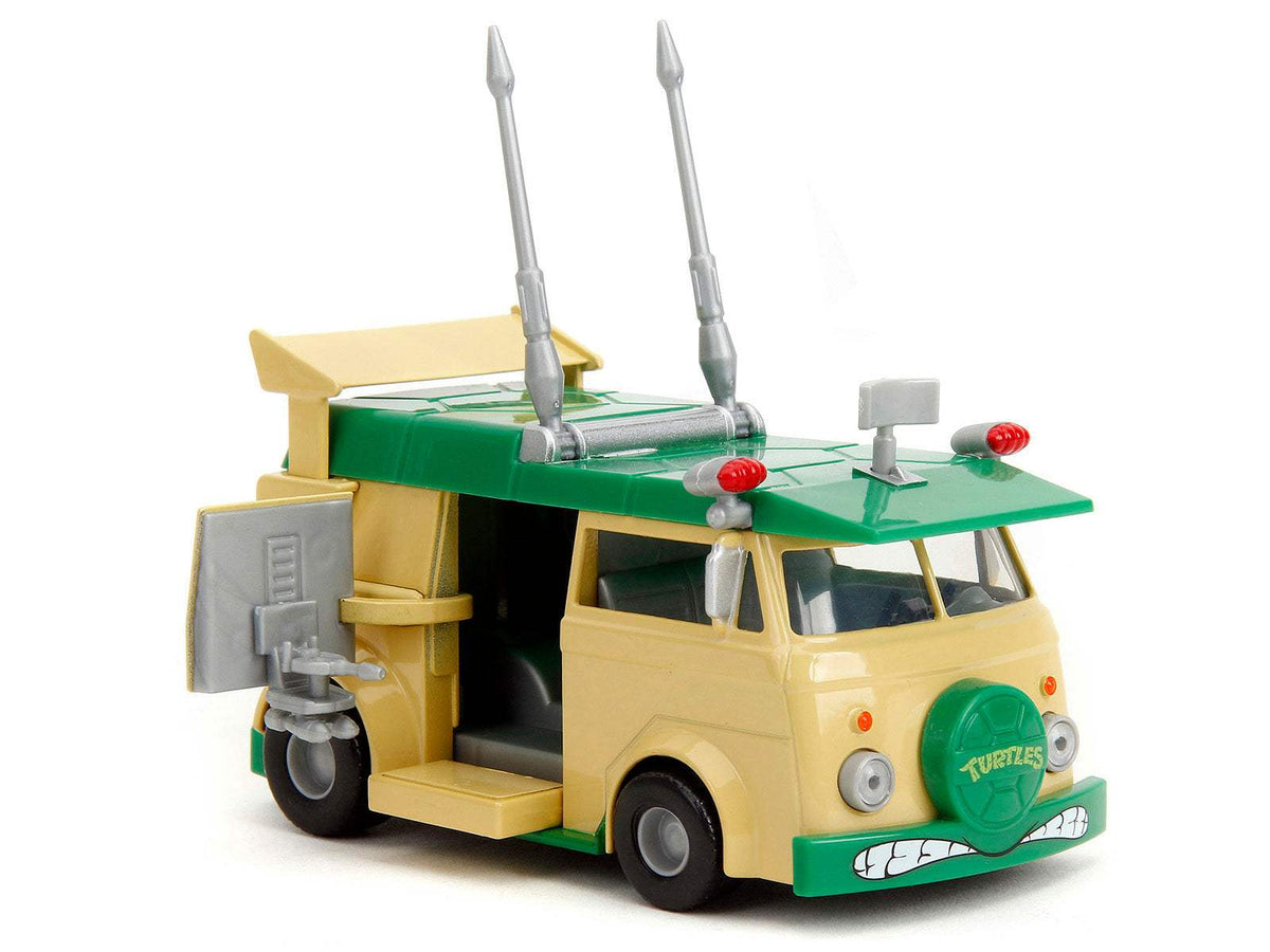Diecast Car | Licensed Ninja Turtles Vehicle | Green Beige Party Wagon | Gift
