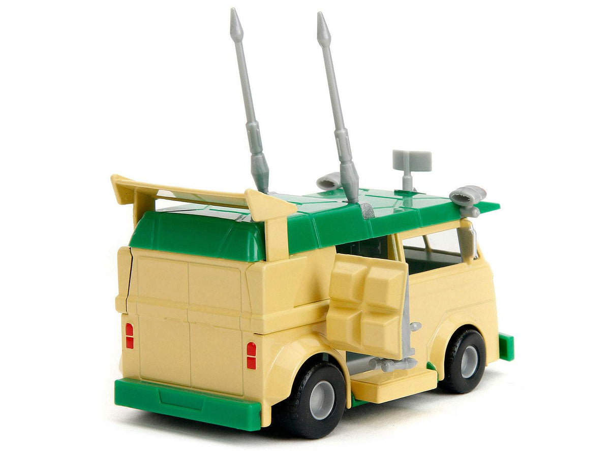 Diecast Car | Licensed Ninja Turtles Vehicle | Green Beige Party Wagon | Gift