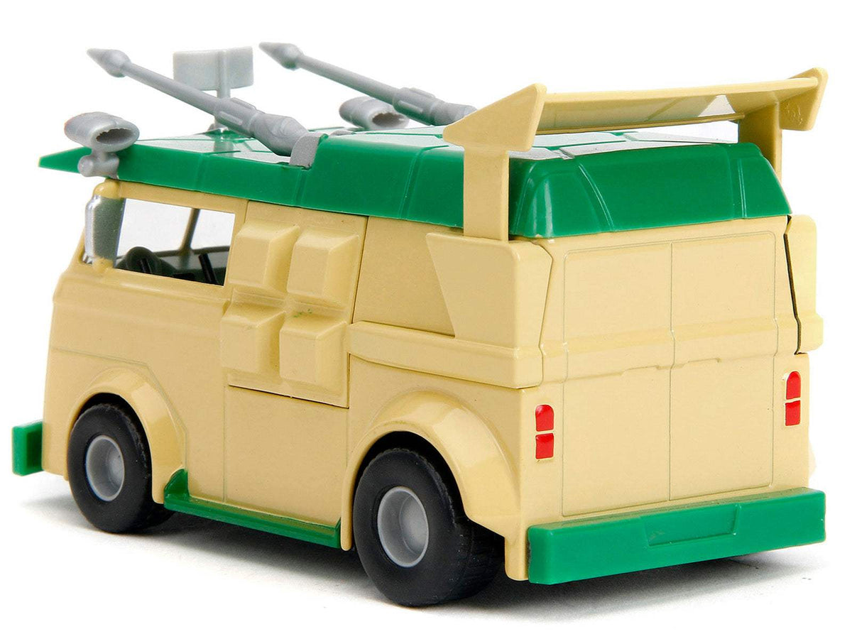 Diecast Car | Licensed Ninja Turtles Vehicle | Green Beige Party Wagon | Gift
