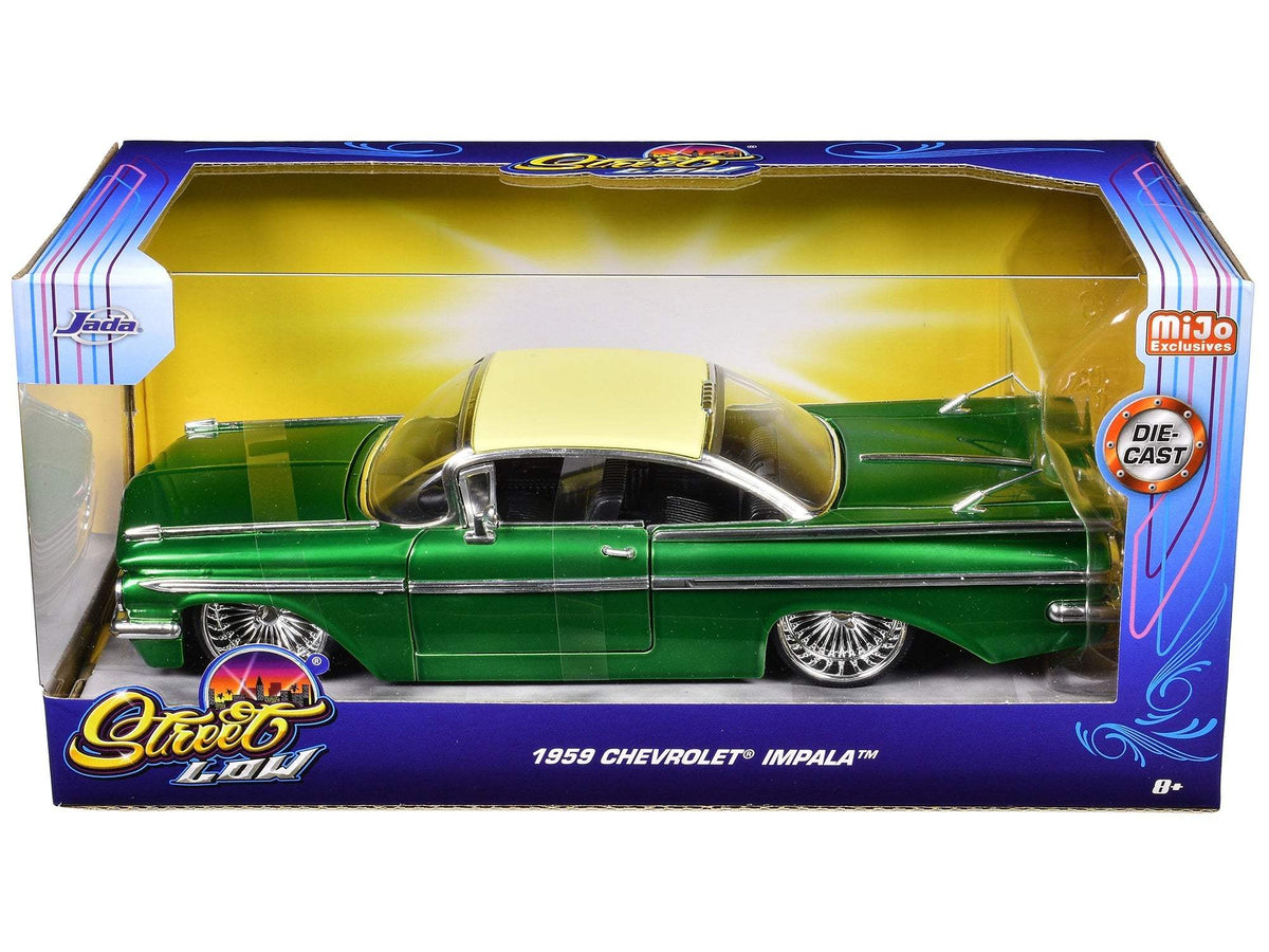 1959 Chevrolet Impala Lowrider | 1/24 Diecast | Metallic Green | Street Low