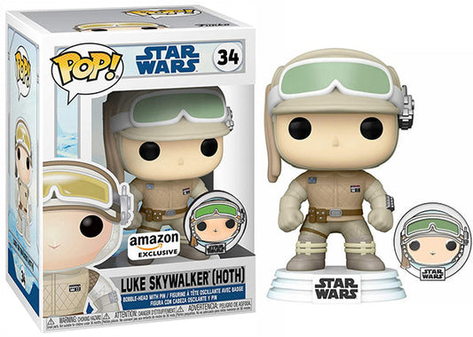 Amazon Exclusive Luke Skywalker Funko Pop with Pin and PopShield