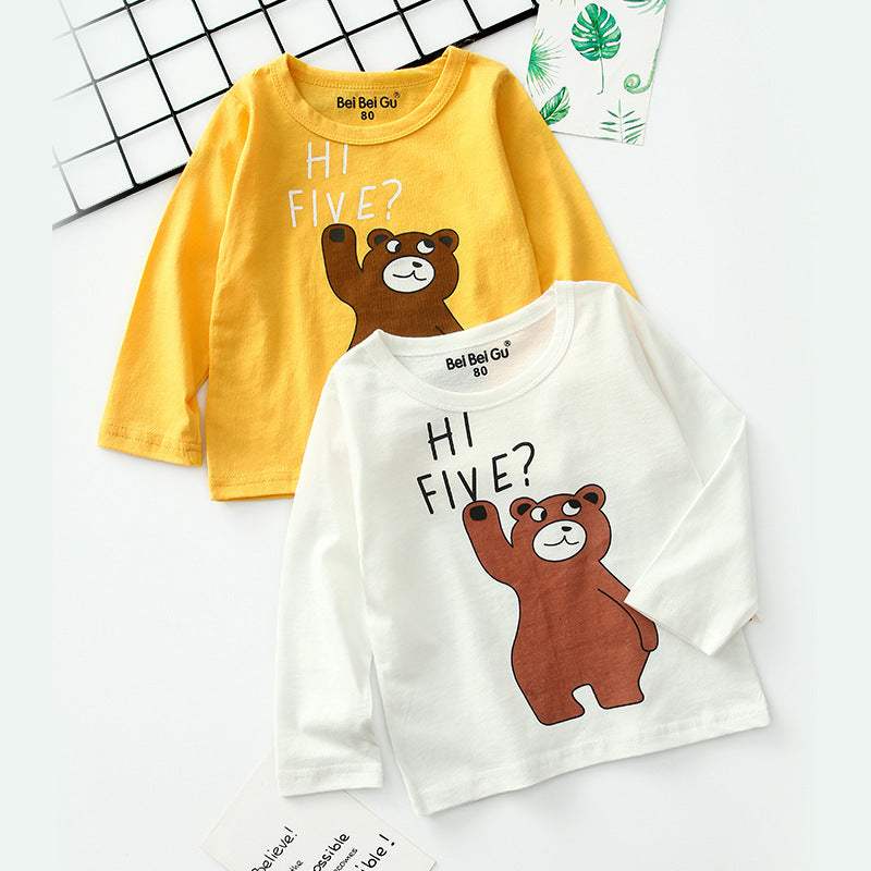 Kids' Korean-Style Cartoon Long-Sleeve Bottoming T-Shirt | Korean Style | Baby & Children's Tops