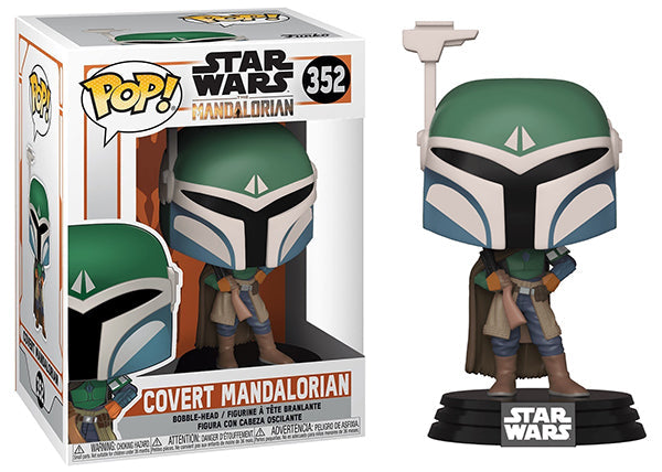Covert Mandalorian Funko Pop 352 With Pop Shield Protector