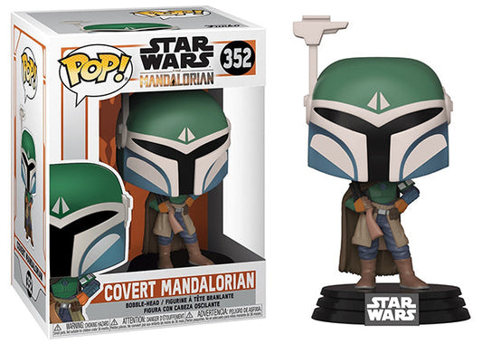 Covert Mandalorian Funko Pop 352 With Pop Shield Protector