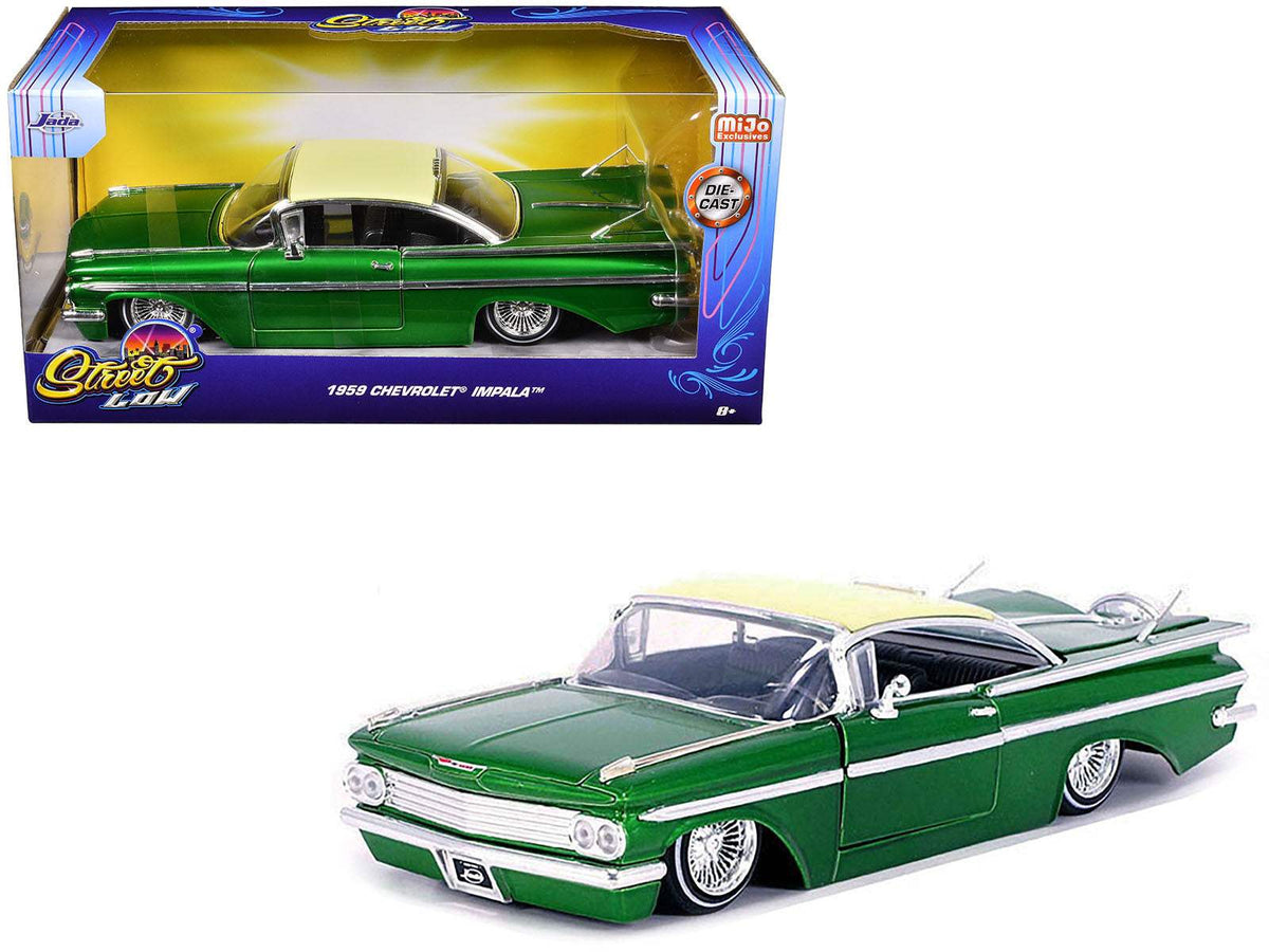 1959 Chevy Impala Lowrider | Green Metallic | 1/24 Diecast | Opening Parts