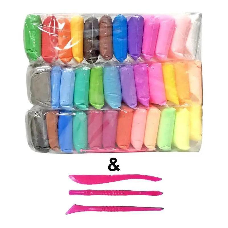  36 Color Air Dry Polymer Clay Set with Tools - Educational DIY Slime  -  ToylandEU™