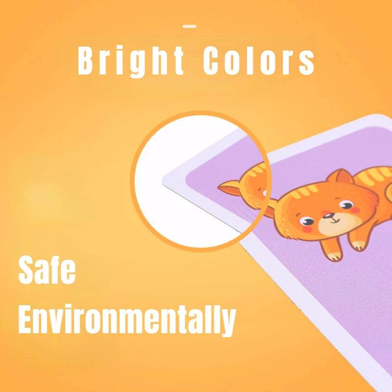 36Pcs Kids Cognition Card Shape Animal Color Teaching Baby English Learning Word Card Education Montessori Toys - ToylandEU