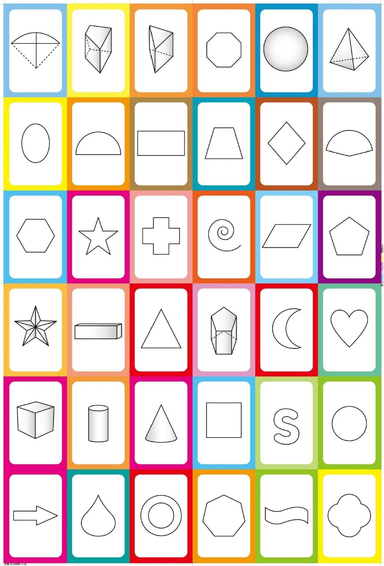 36Pcs Kids Cognition Card Shape Animal Color Teaching Baby English Learning Word Card Education Montessori Toys - ToylandEU