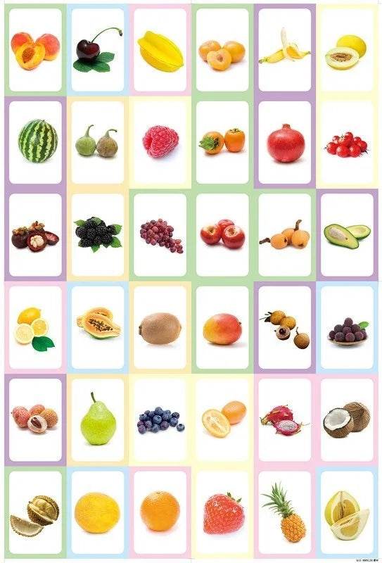 36Pcs Kids Cognition Card Shape Animal Color Teaching Baby English Learning Word Card Education Montessori Toys - ToylandEU