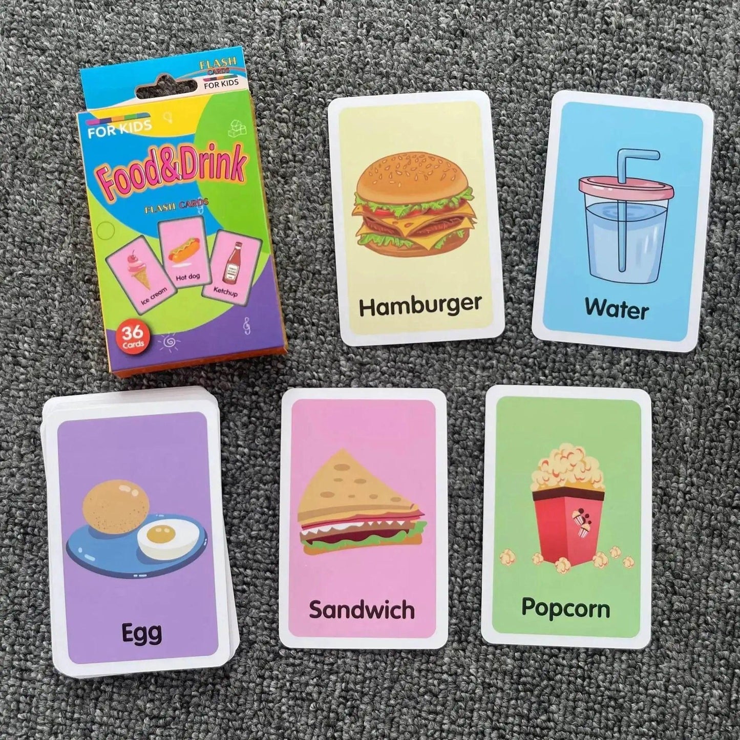  36 Pieces Children Cognition Cards Body Parts Animals Fruits Double Sided Flashcards Montessori -  ToylandEU™