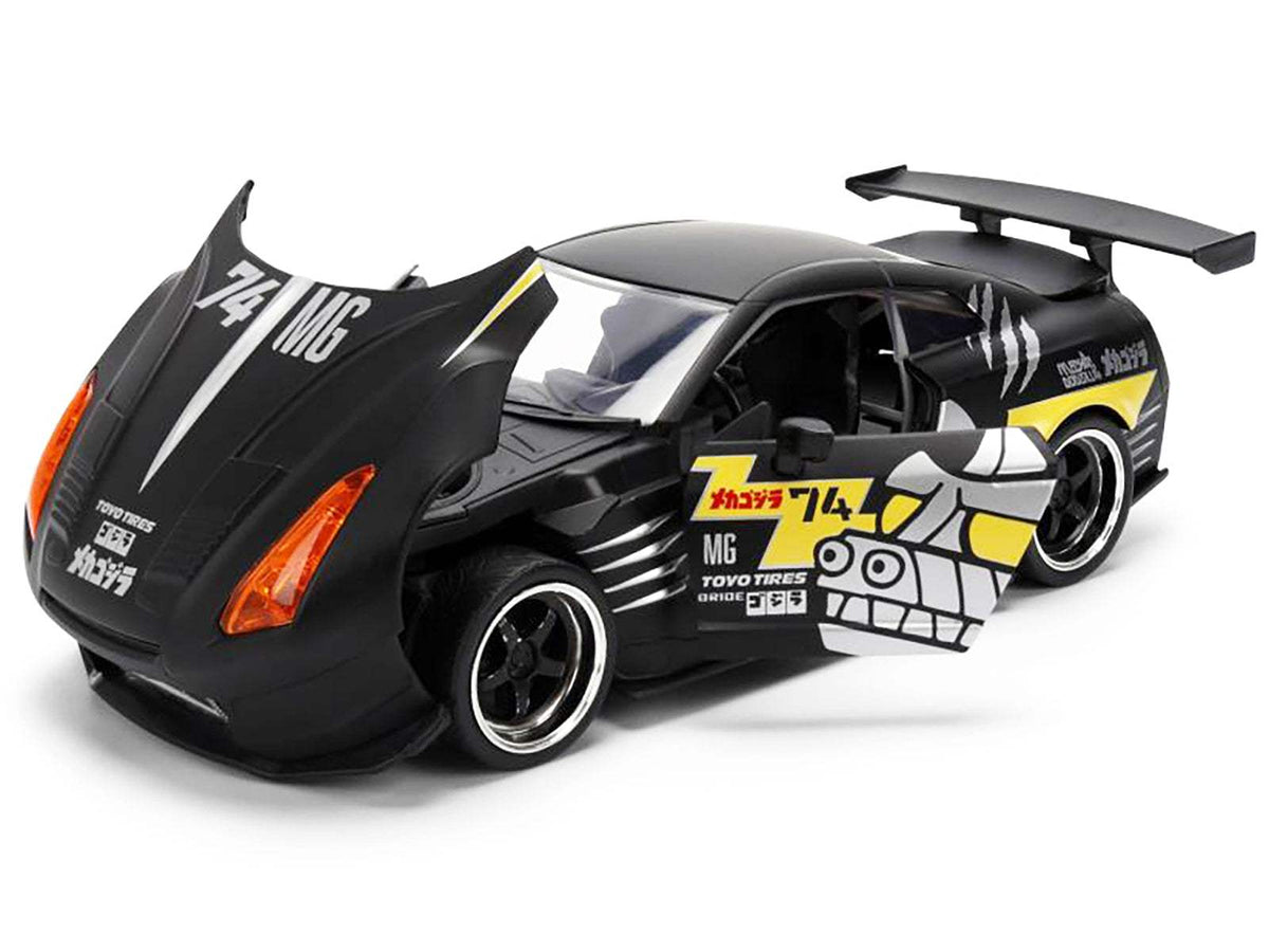 2009 Nissan GT-R (R35) Ben Sopra Matt Black | 1/24 Diecast Model Car | Jada | Mechagodzilla Series