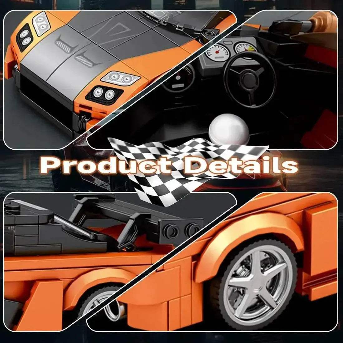 367PCS RX7 Sports Car Building Block Creative City Vehicle - ToylandEU