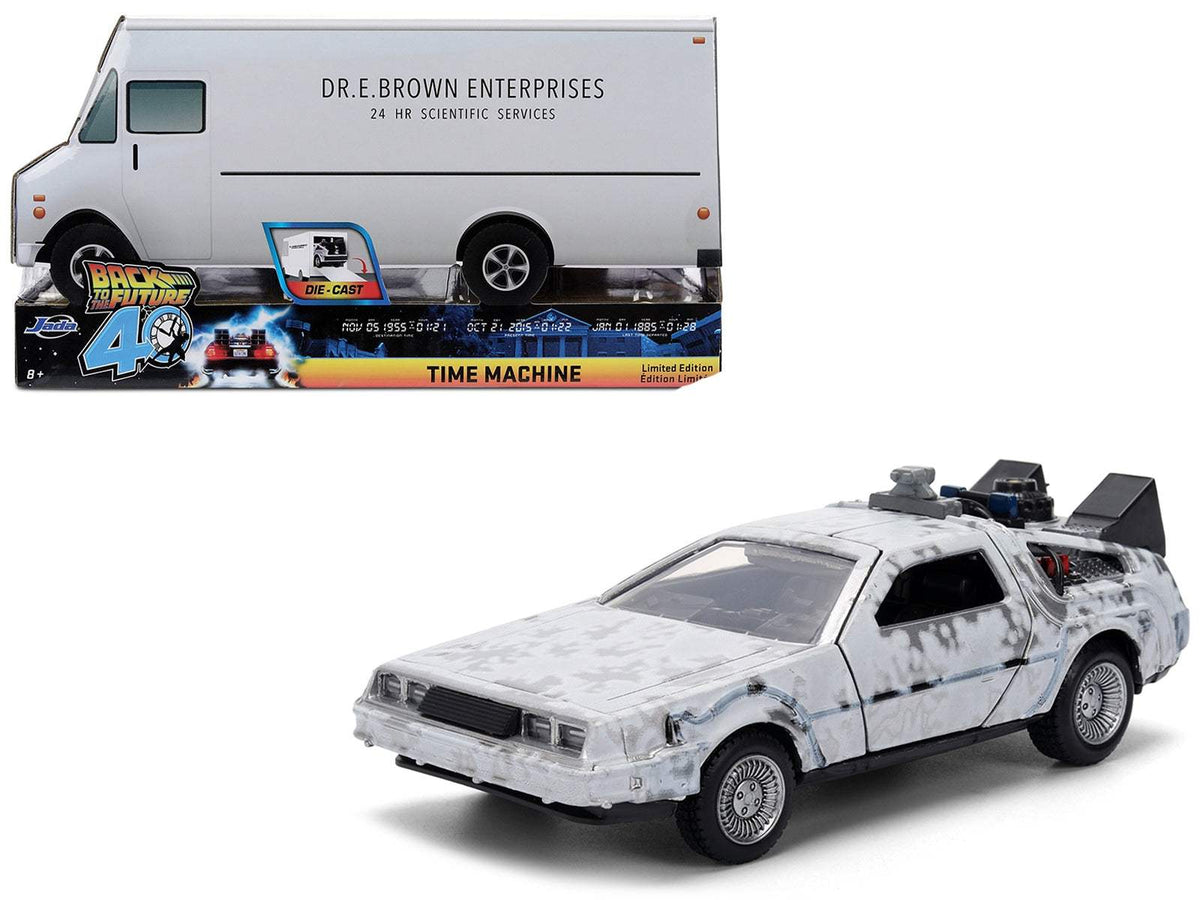 DMC DeLorean Time Machine Brushed Metal (Frost Version) | 1/32 Diecast Model Car | Jada | Back to the Future Series