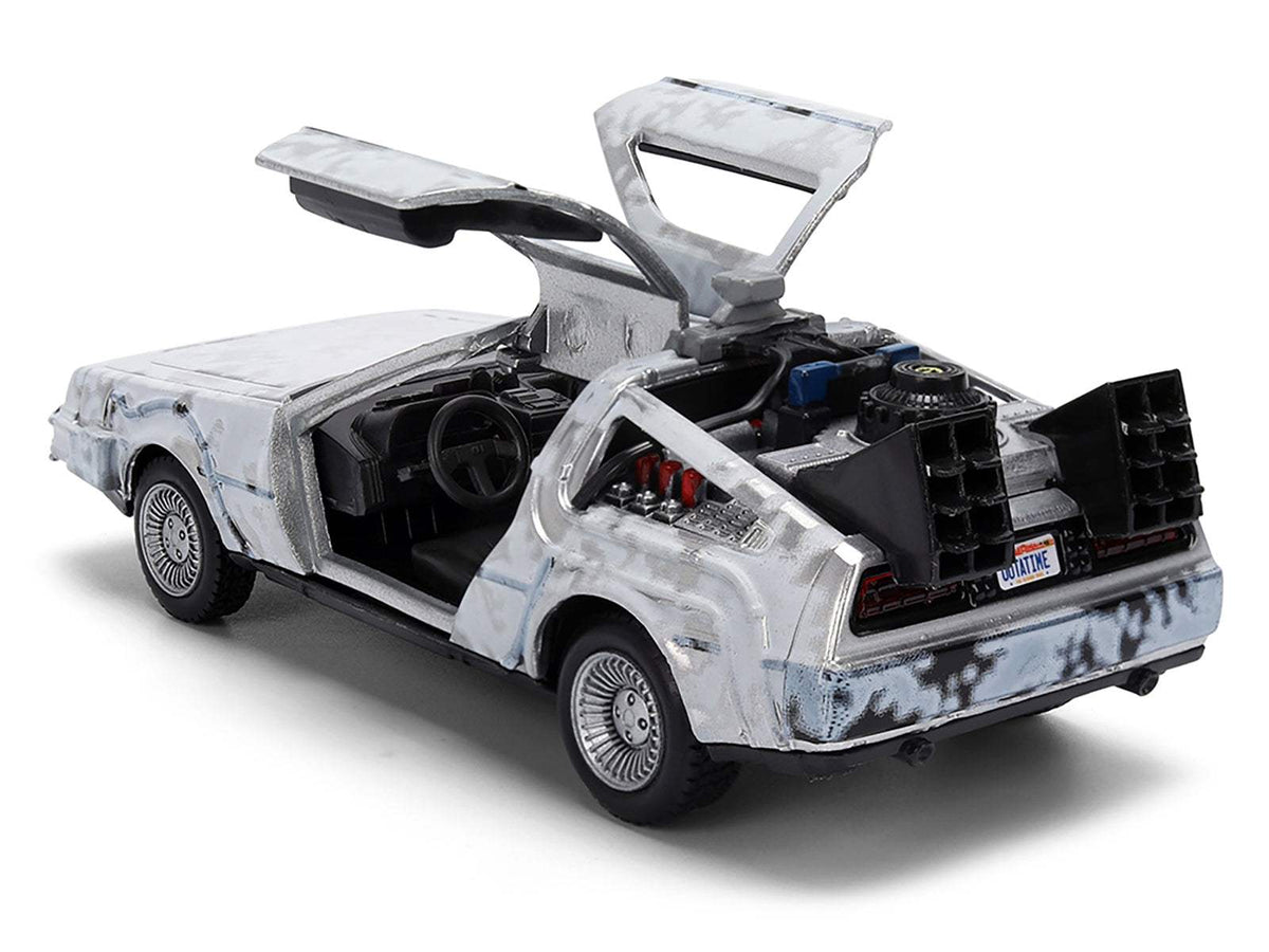 DMC DeLorean Time Machine Brushed Metal (Frost Version) | 1/32 Diecast Model Car | Jada | Back to the Future Series