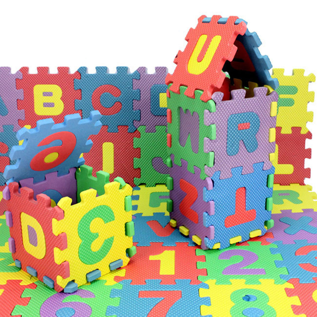 36-Piece Mini Alphabet and Number Foam Puzzle Mat for Babies and Children - ToylandEU