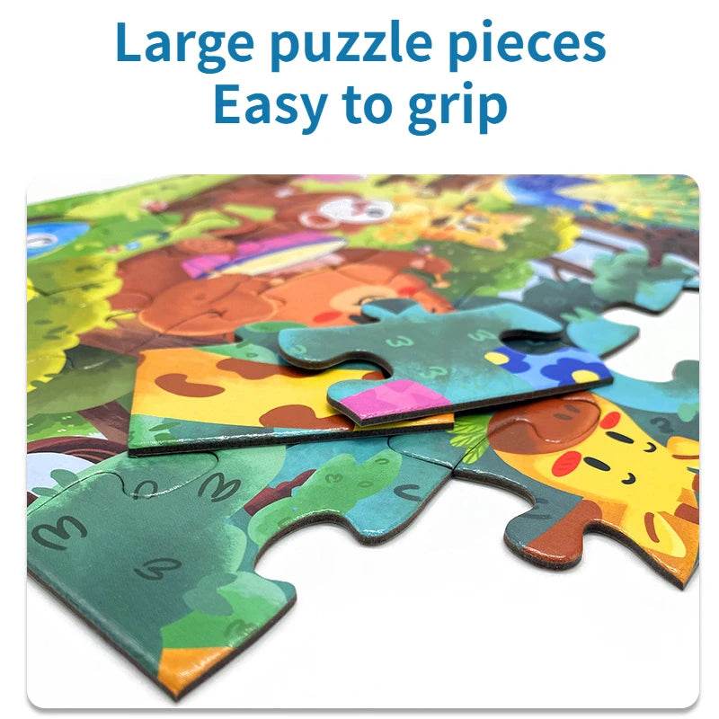 36pcs Carrying Jigsaw Puzzle Children Paper Large Pieces Puzzle - ToylandEU