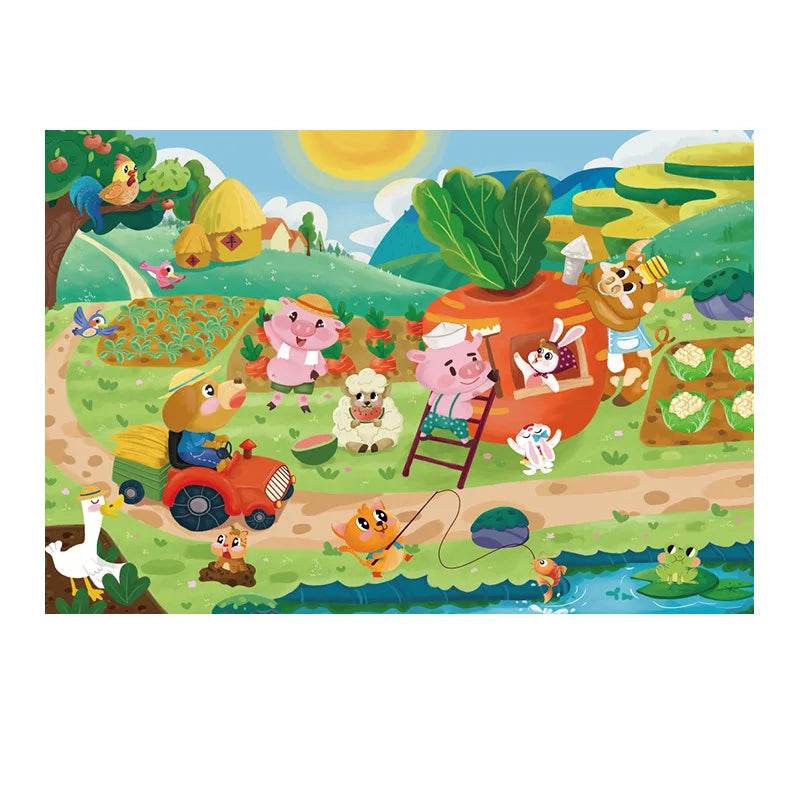 36pcs Carrying Jigsaw Puzzle Children Paper Large Pieces Puzzle - ToylandEU