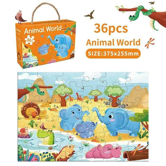  36pcs Carrying Jigsaw Puzzle Gift for Children 3-6 Years -  ToylandEU™