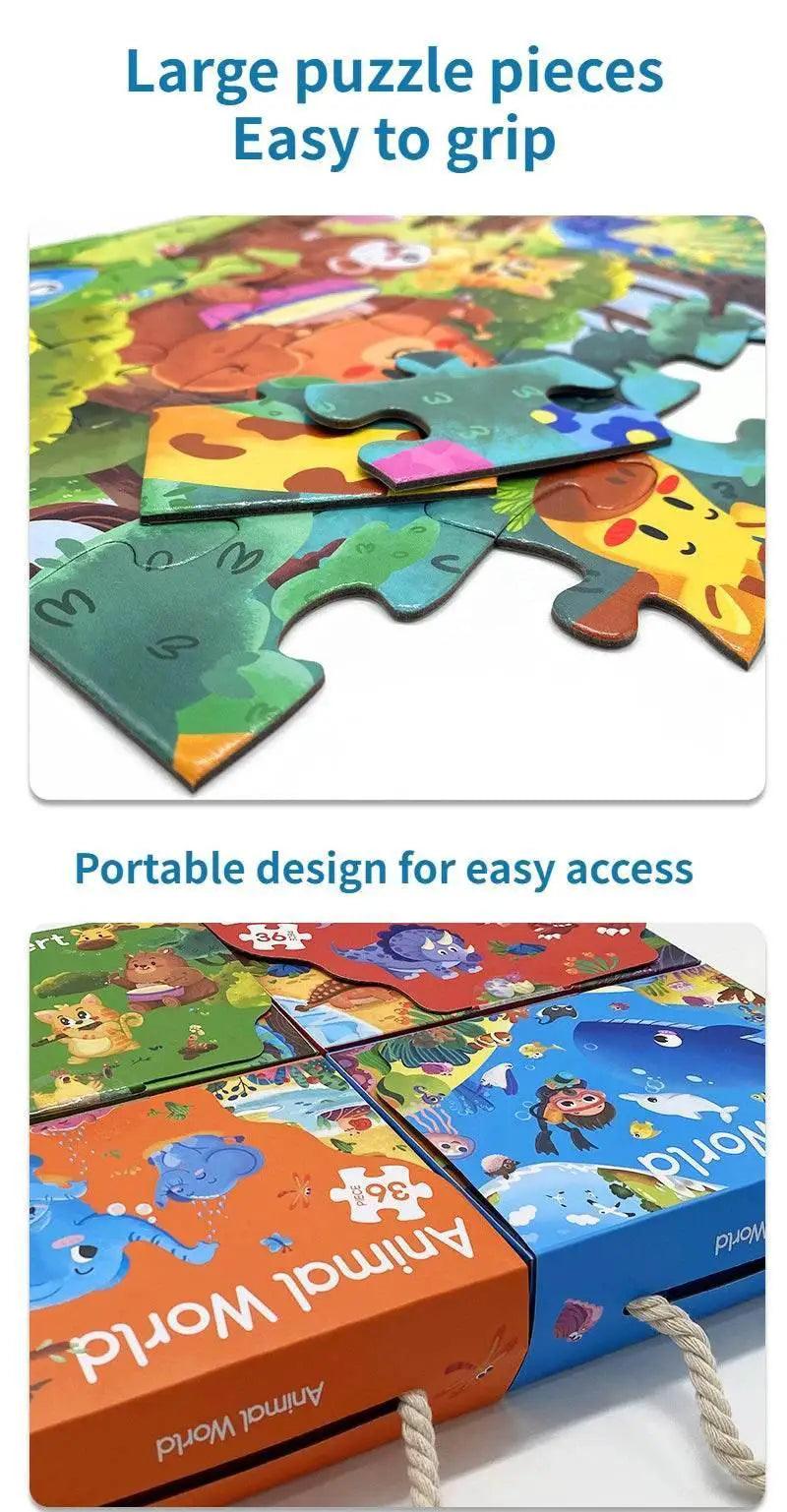  36pcs Carrying Jigsaw Puzzle Gift for Children 3-6 Years -  ToylandEU™