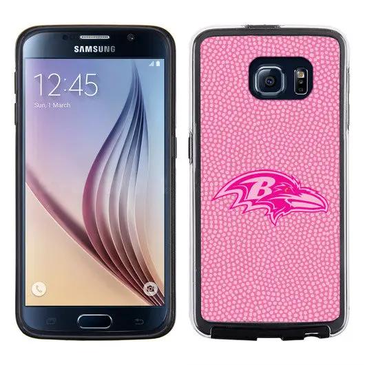 Baltimore Ravens Phone Case Pink Football Pebble Grain Feel Samsung Galaxy S6 CO