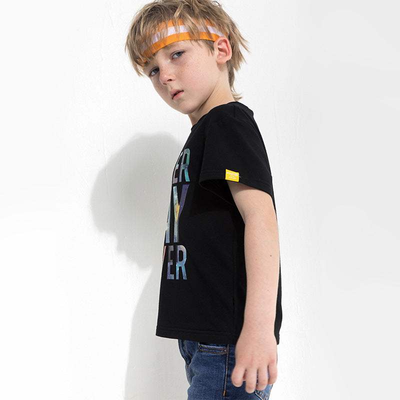 Kids' Letter Print Short-Sleeve T-Shirt | Ages 3-8