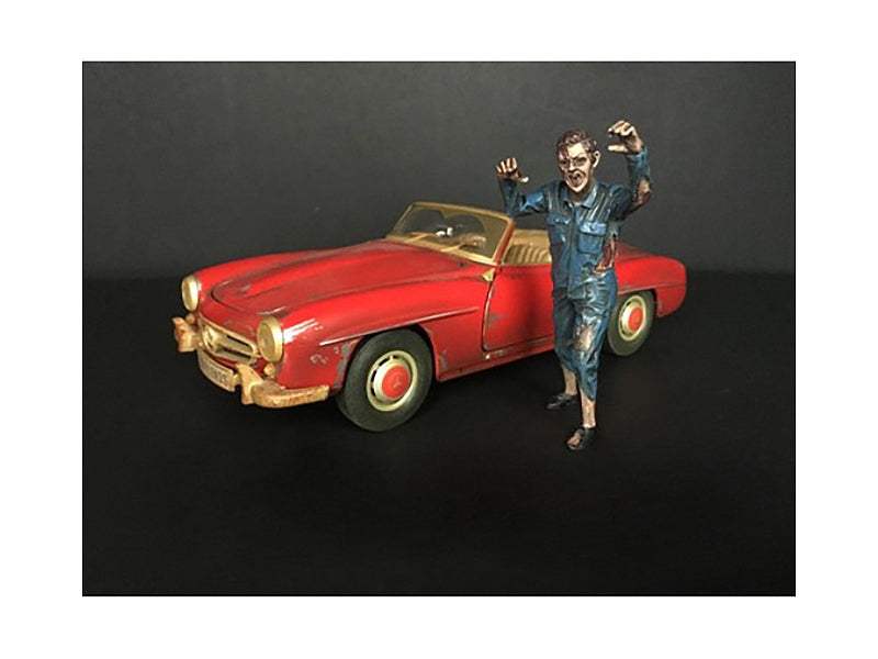 Zombie Mechanic Figurine | 1/24 Scale | 2.75 Inch Height | Diorama Decor