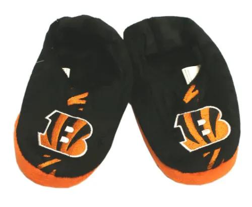 Cincinnati Bengals Slipper - Youth 4-7 Size 10-11 Stripe - (1 Pair) - M