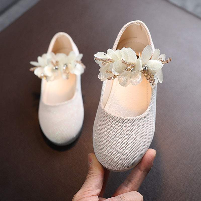 Girls' Rhinestone Flats | Non-Slip Sole | Wear-Resistant | Comfortable Fit