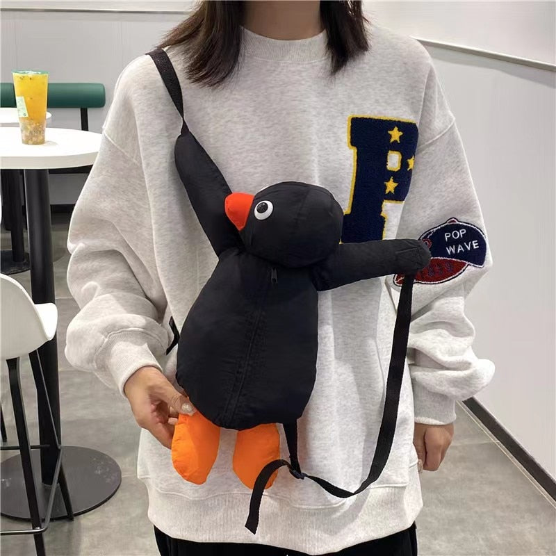 Penguin Plush Backpack - 38cm Cute Penguin Toy - ToylandEU