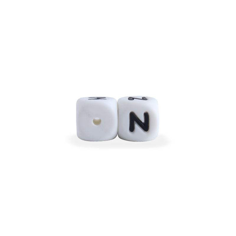Silicone Letter Beads For Pacifier Chains | 12 mm